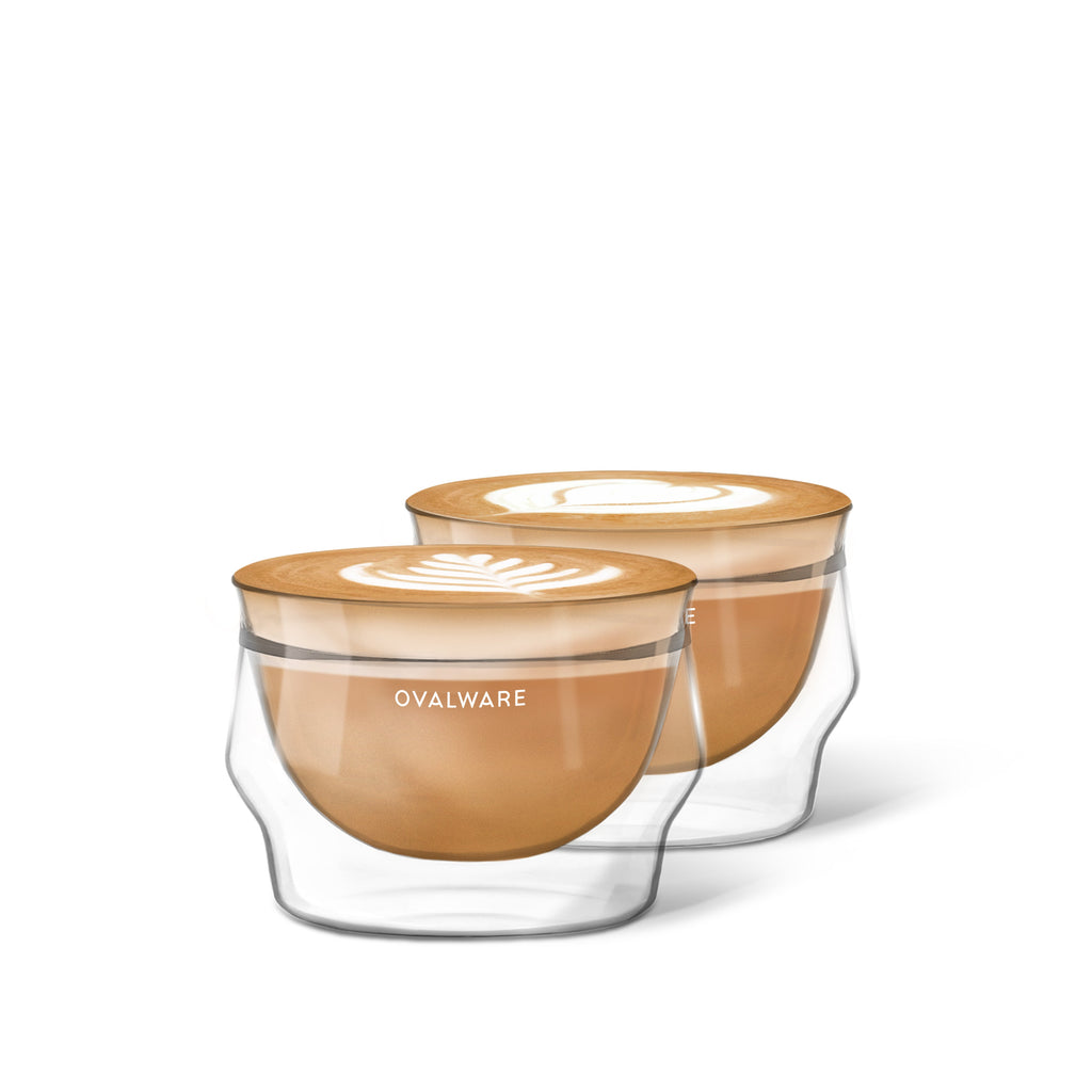 Double-Wall Latte Art Glasses – 8.5 oz, Set of 2