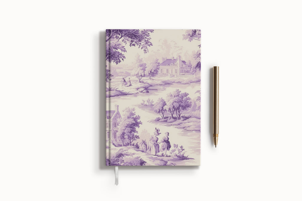 Lavender Toile Hardcover Journal