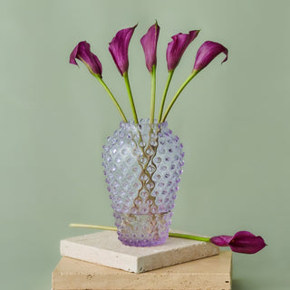 Hobnail Glass Vase in Lilac Bloom – Barrel