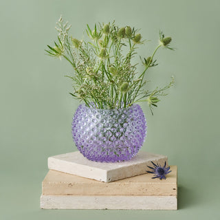 Hobnail Glass Vase in Lilac Bloom – Large