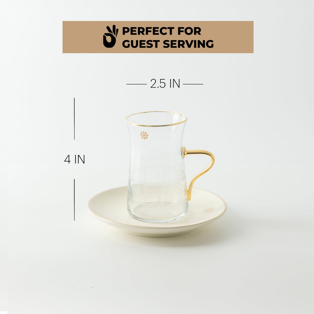 Mirral - Tea Set (13-Pc) - White & Gold
