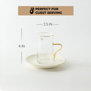Mirral - Tea Set (13-Pc) - White & Gold