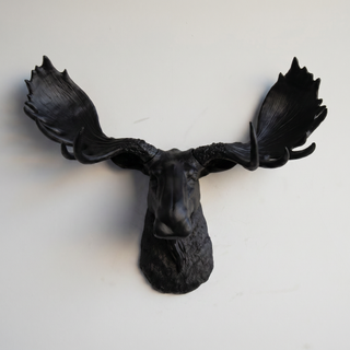 Sculpted Faux Moose Head Wall Decor