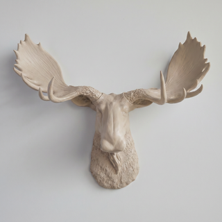 Sculpted Faux Moose Head Wall Decor