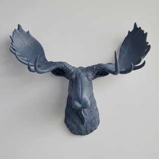 Sculpted Faux Moose Head Wall Decor
