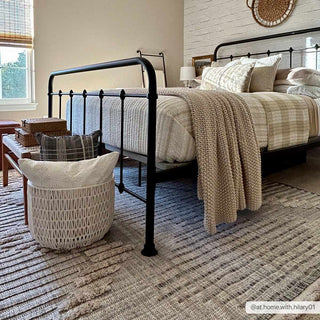 Maulawin High Low Rustic Rug – Textured Vintage Living Room Carpet