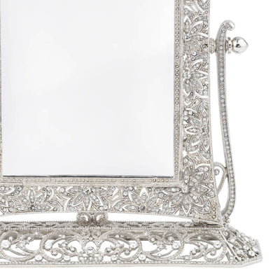 Silver Windsor Magnified Standing Vanity Mirror