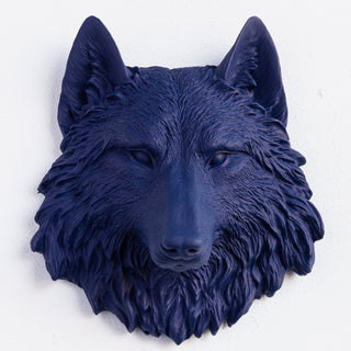 Sculpted Mini Faux Wolf Head Wall Decor