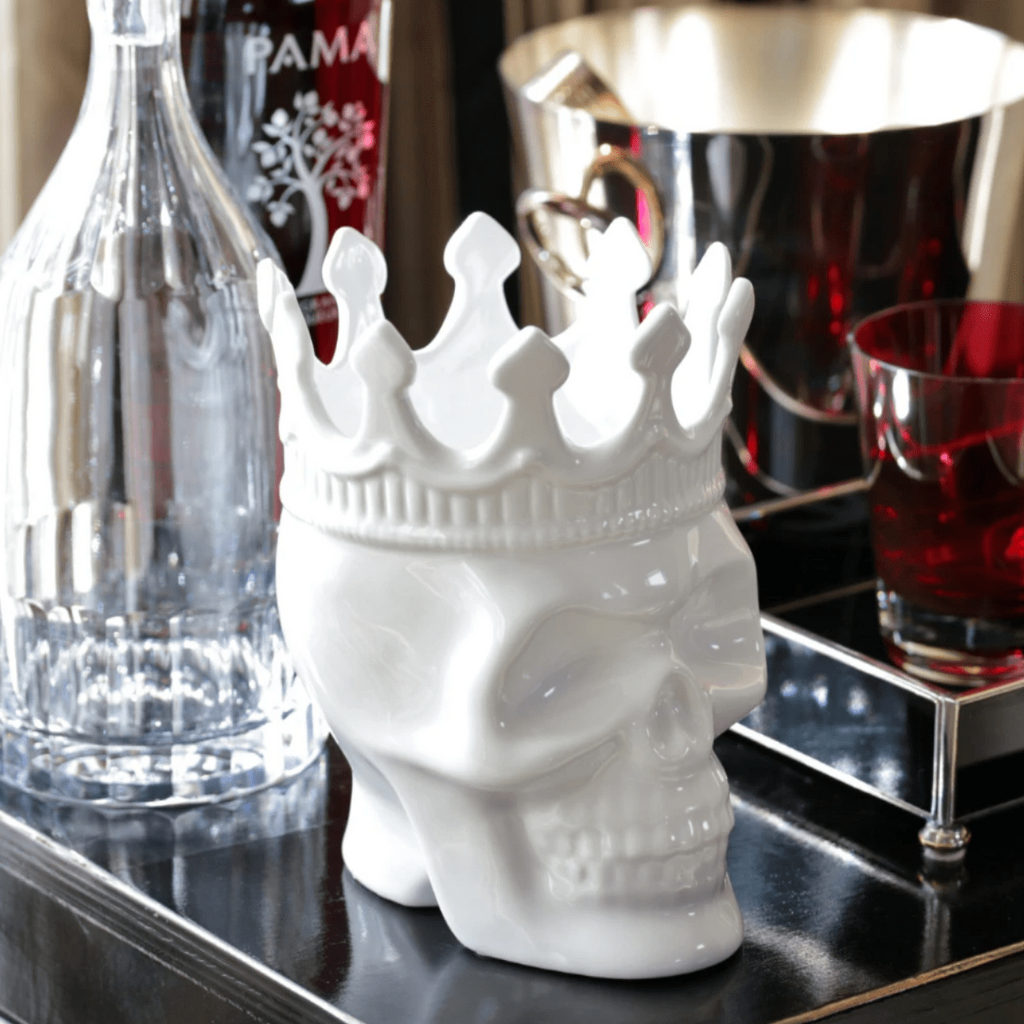 White Louise Skull Candle – Artistic Skull Candle for Modern Home Décor
