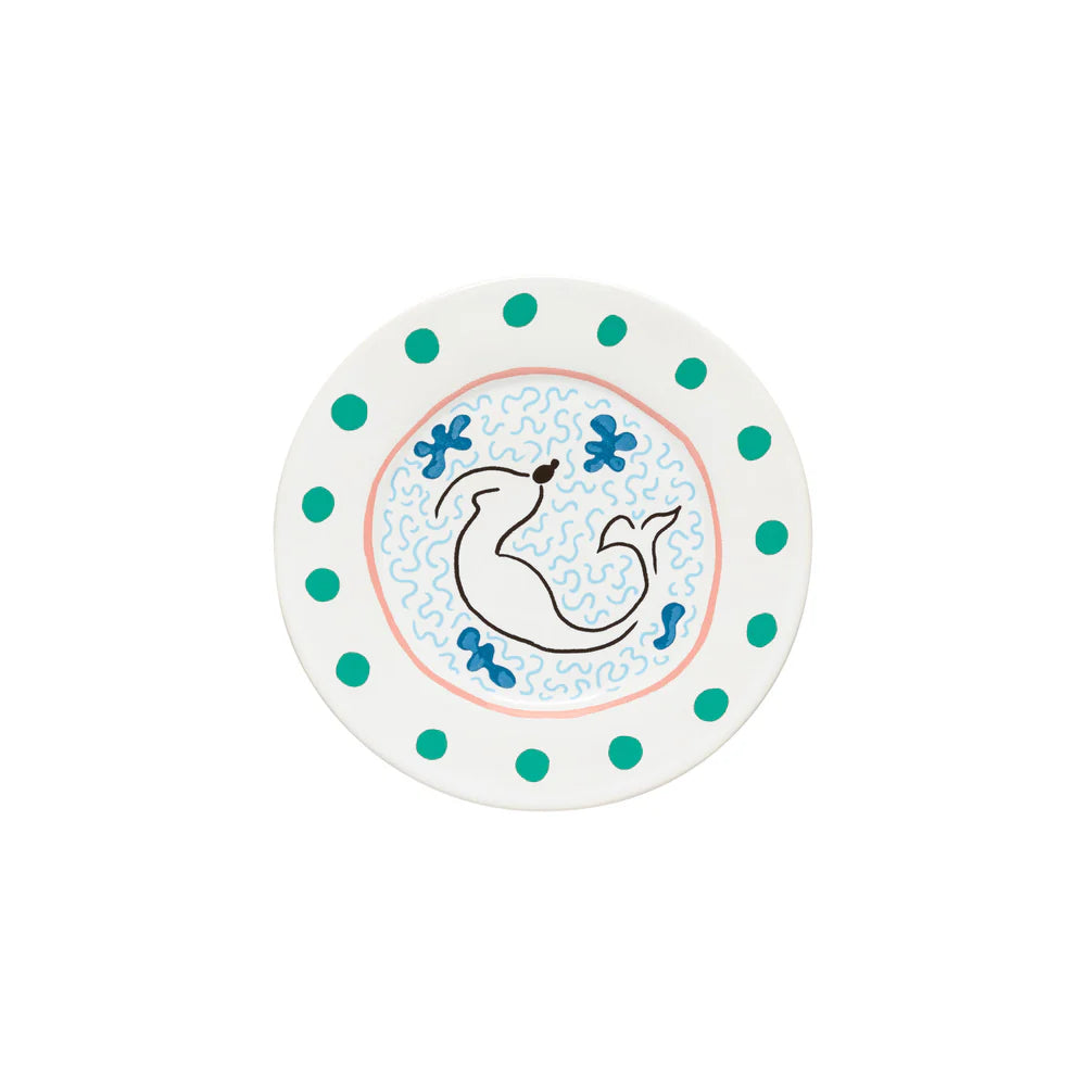 Summer Bliss Salad & Dessert Plate – White