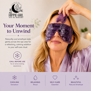 Midnight Amethyst Crystal Spa Gift Set – Eye Mask, Gua Sha & Facial Roller