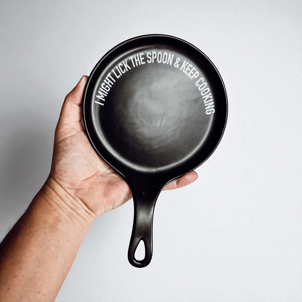 Funny Taste-Tester Spoon Rest with Wooden Spoon – Porcelain Kitchen Spoon Holder