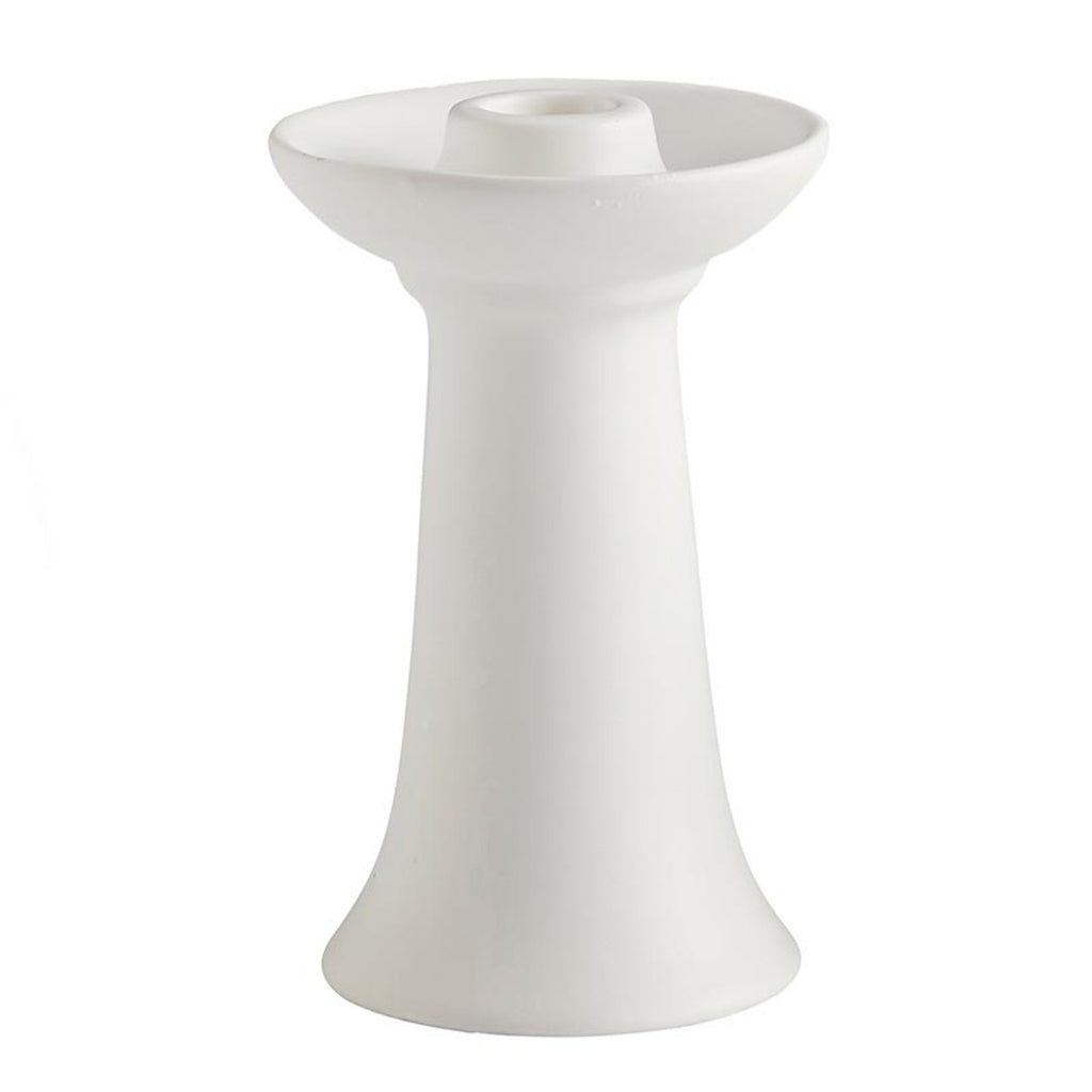 White Ceramic Candleholder Collection – Set of 2 | Modern, Abstract & Minimalist Designs