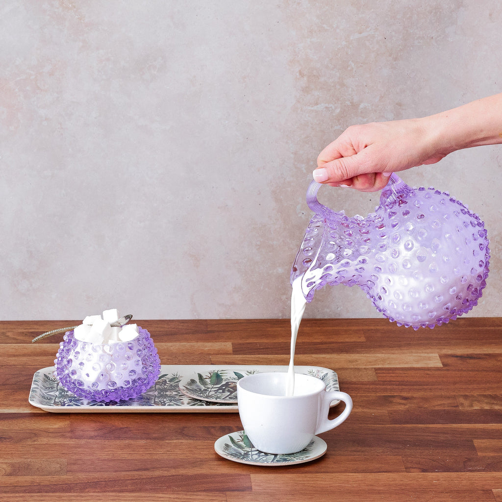 Hobnail Glass Bowl in Lilac Bloom – Small