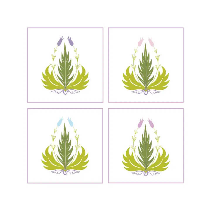 Moon Tiger Coasters – Set of 4