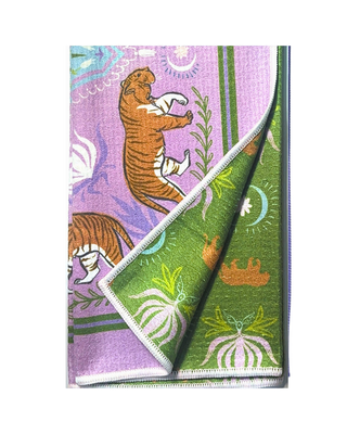 Moon Tiger Double-Sided Art Tea Towel