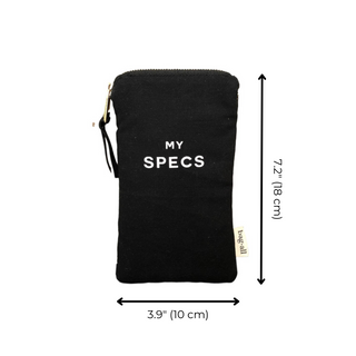 My Specs Glasses Case with Outside Pocket – Black
