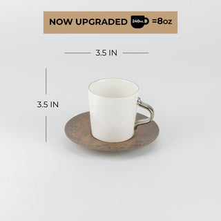 Nourhan - Cappuccino Set (12-Pc) - Black Walnut
