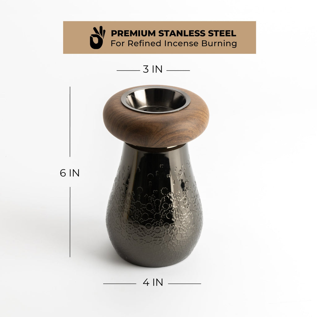 Nourhan - Incense Burner - Black Walnut