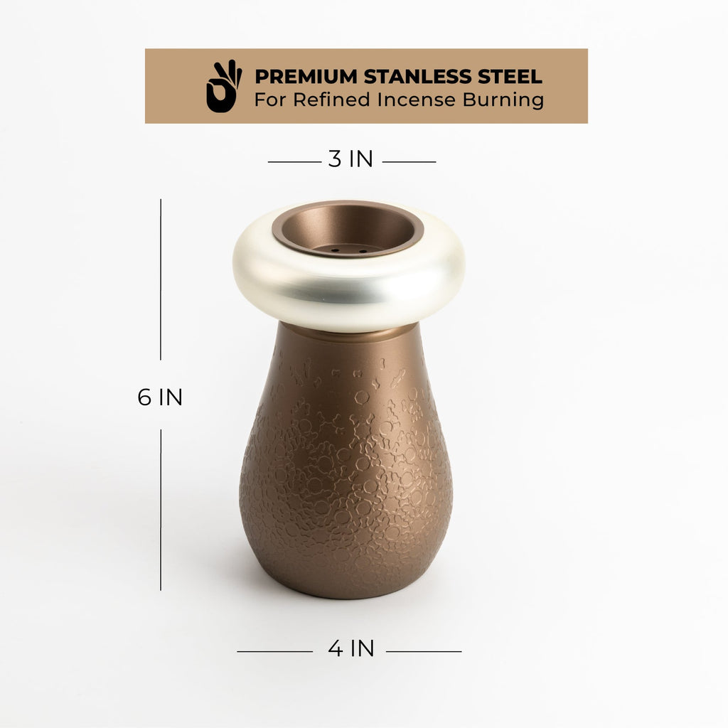 Nourhan - Incense Burner - Bronze & Silver