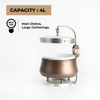 Nourhan - 4 Liters Chafer - Bronze & Silver
