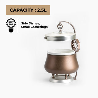 Nourhan - 2.5 Liters Chafer - Bronze & Silver