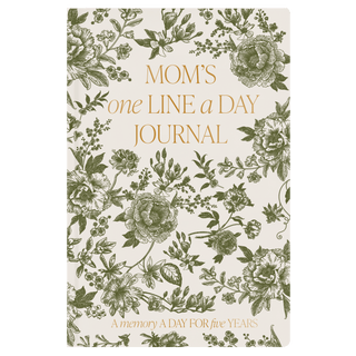 Mom's One Line A Day Green Delft Leather Journal