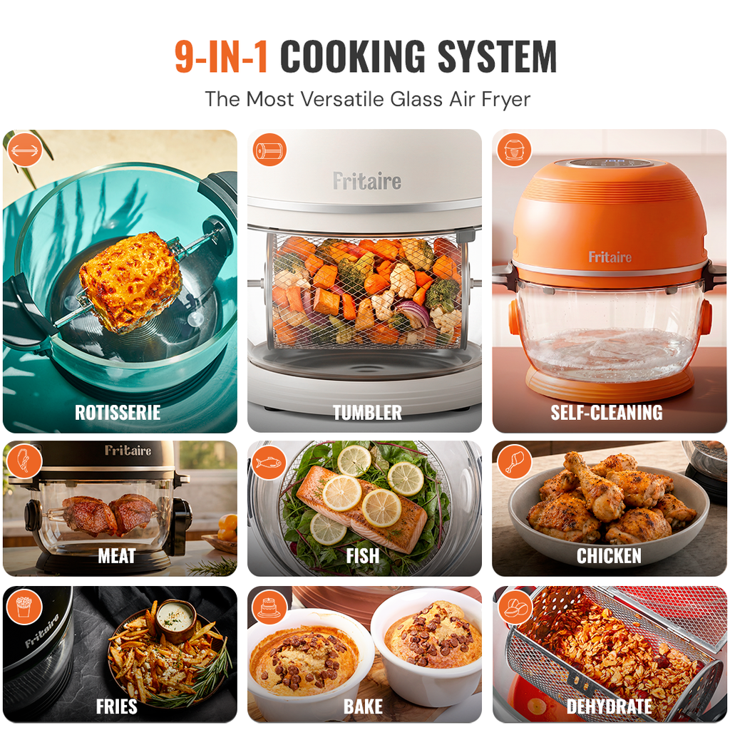 Classic Self-Cleaning Air Fryer™ & Non-Toxic Air Fryer™ - Orange