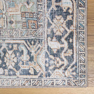 Green Nisa Tumble Dry Washable Rug – Easy Care Soft Area Carpet