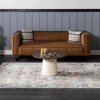 Green Nisa Tumble Dry Washable Rug – Easy Care Soft Area Carpet