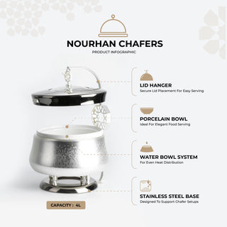 Nourhan - 4 Liters Chafer - Silver