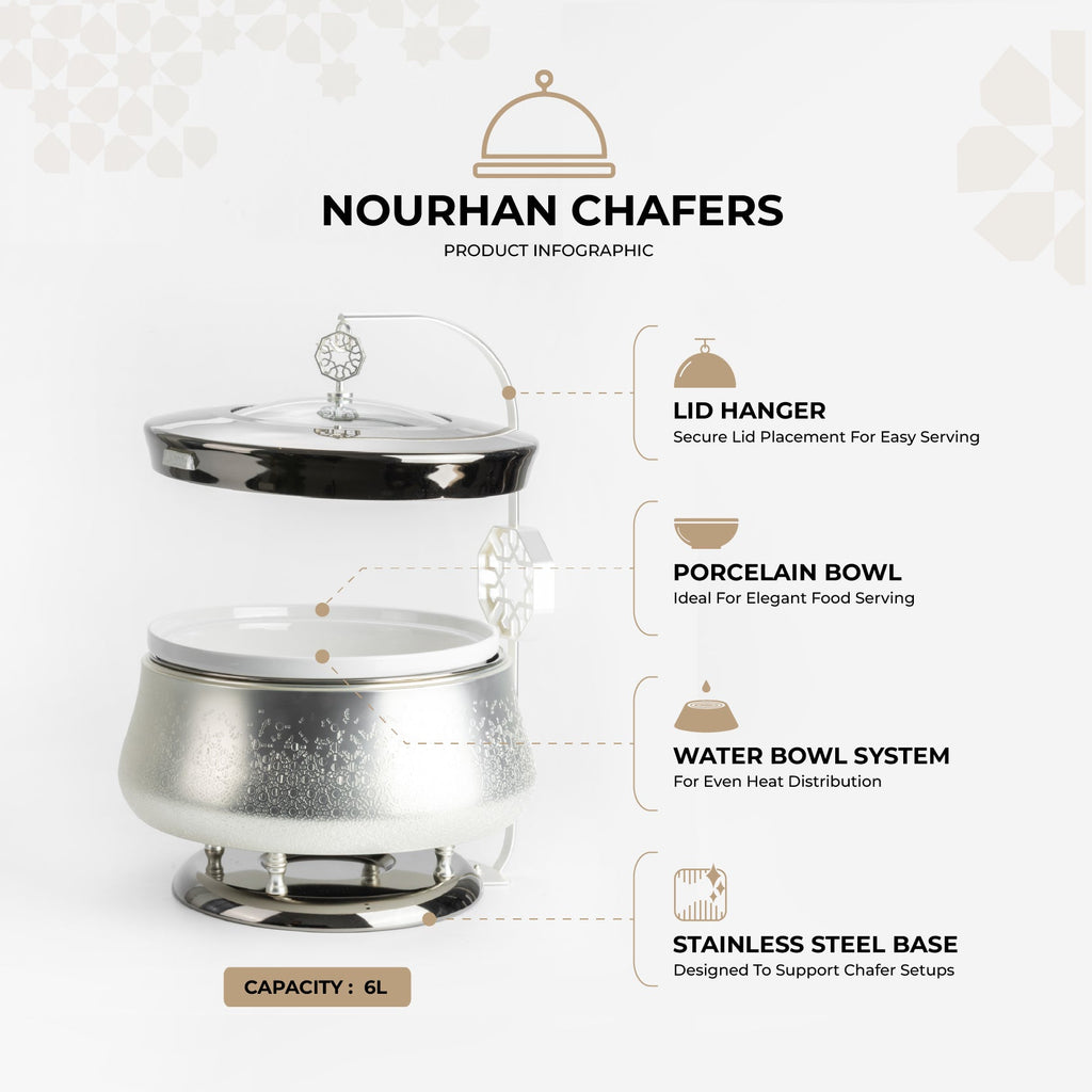 Nourhan - 6 Liters Chafer - Silver