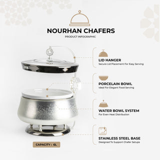 Nourhan - 6 Liters Chafer - Silver
