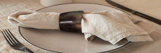 COSTA NOVA – Casafina Set of 4 Napkin Rings, Brown – Classic Wooden Table Accent