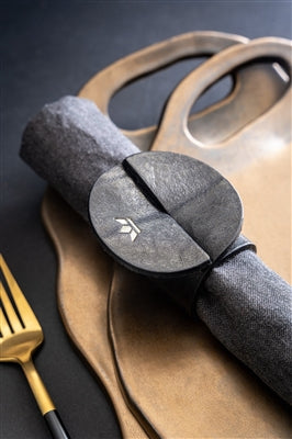 Leather Napkin Rings – Set of 4 in Vintage Black, Brown, or Cognac | Dutchdeluxes