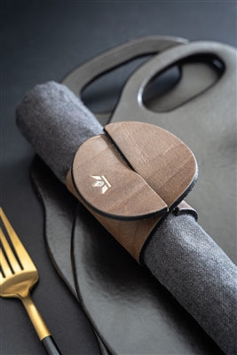 Leather Napkin Rings – Set of 4 in Vintage Black, Brown, or Cognac | Dutchdeluxes