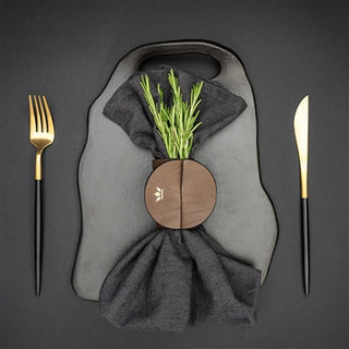 Leather Napkin Rings – Set of 4 in Vintage Black, Brown, or Cognac | Dutchdeluxes
