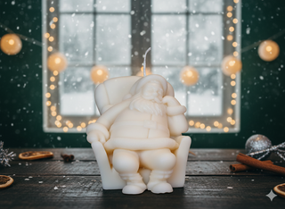Napping Santa Candles for a Cozy Holiday Atmosphere
