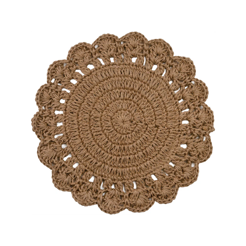 Cotswolds Jute Placemat with Scalloped Edge – Ivory or Natural Edge