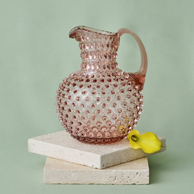 Hobnail Glass Jug in Night Iris – 2 Liter