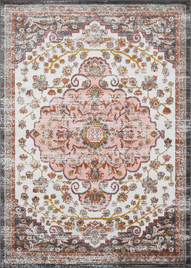 Oark Floral Medallion Area Rug – Elegant Traditional Living Room Carpet