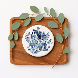 Blue & White Chinoiserie Halloween Coasters – Set of 8 Designs