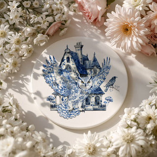 Blue & White Chinoiserie Halloween Coasters – Set of 8 Designs
