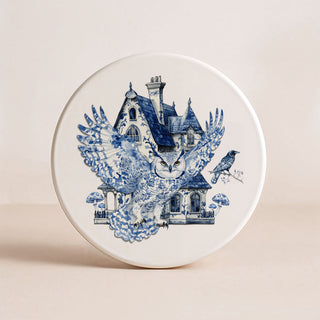 Blue & White Chinoiserie Halloween Coasters – Set of 8 Designs
