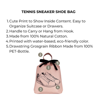 Tennis Sneaker Shoe Bag – Pink/Blush