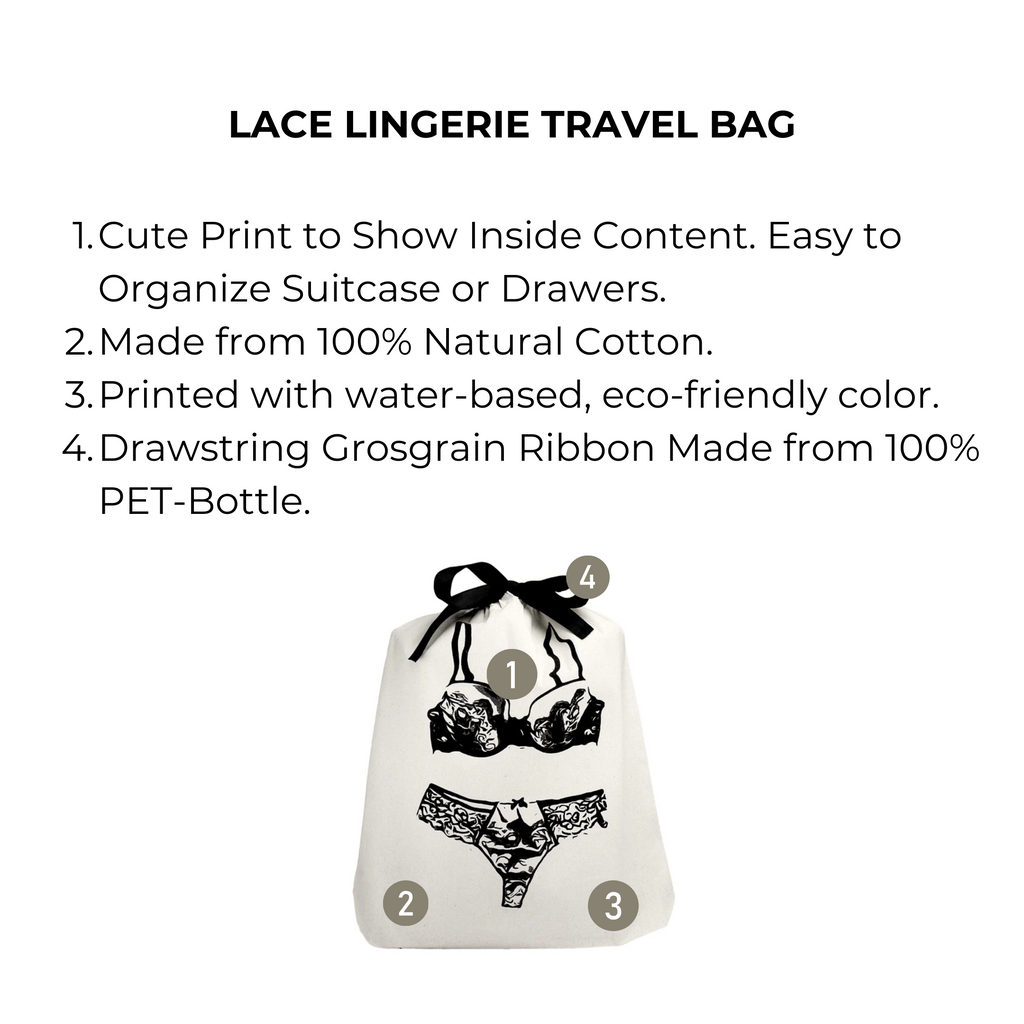 Lace Lingerie Travel Bag – Cream