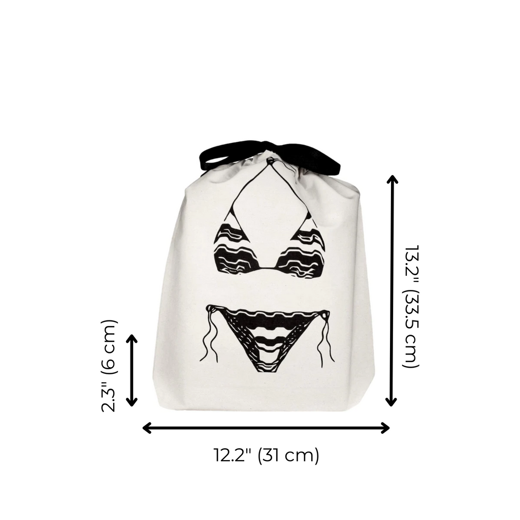 Triangle Bikini Travel Bag – Cream