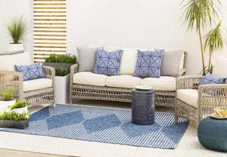 Stephan Navy Outdoor Rug – Durable Weather-Resistant Patio Carpet