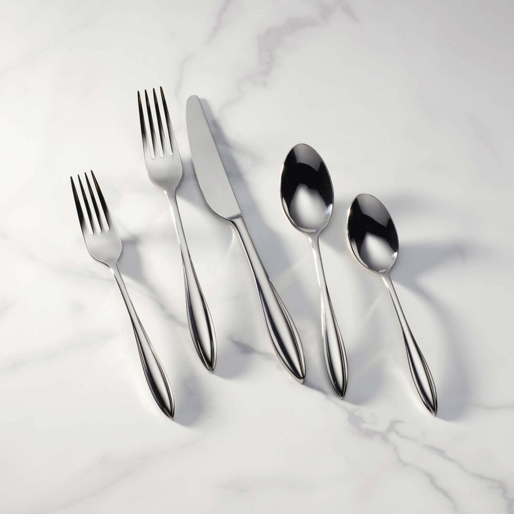 Lenox Sculpt 65-Piece Flatware Set, 18/10 stainless steel