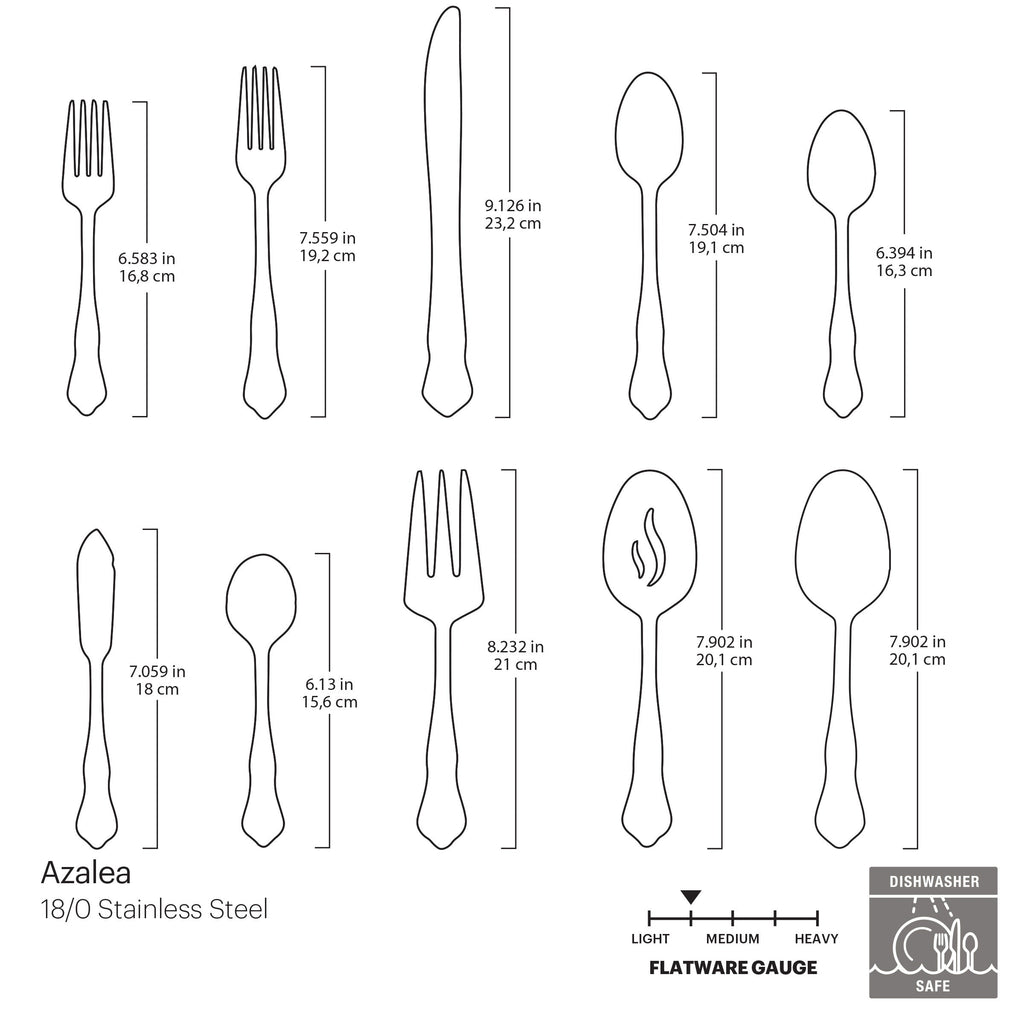 Oneida Azalea 45-Piece Flatware Set, 18/0 stainless steel (view 3)